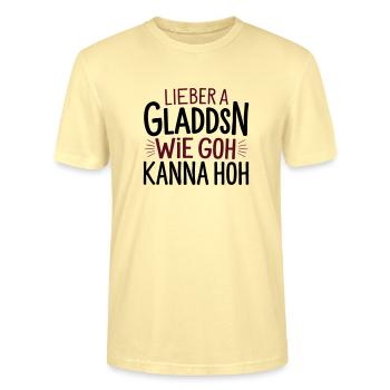 Frankenwaldshirts - Gladdsn - Stanley/Stella Unisex Bio-T-Shirt CRAFTER - Creme - Vorne - Alina (178cm) & Michal (187cm)