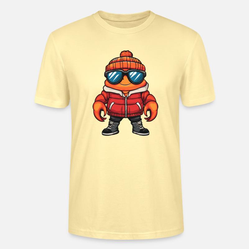 Krebs Krabbe Winter Comic - Stanley/Stella Unisex Bio-T-Shirt CRAFTER - Creme