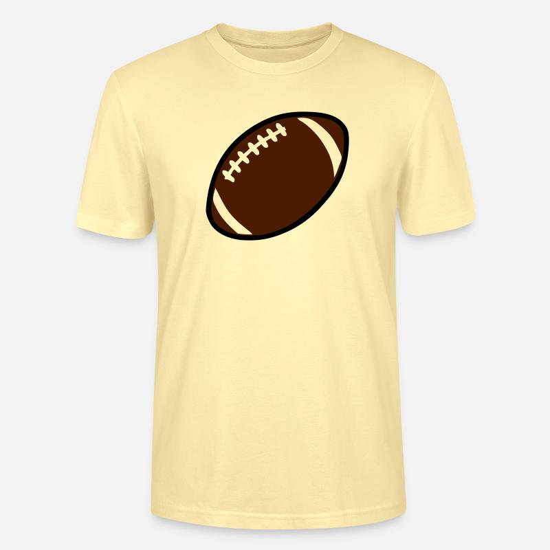 Rugby-Ball oder Fußball americain712 - Stanley/Stella Unisex Bio-T-Shirt CRAFTER - Creme