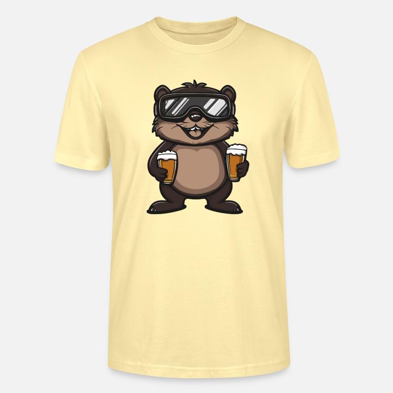 Biber Apres Ski Bier Comic - Stanley/Stella Unisex Bio-T-Shirt CRAFTER - Creme