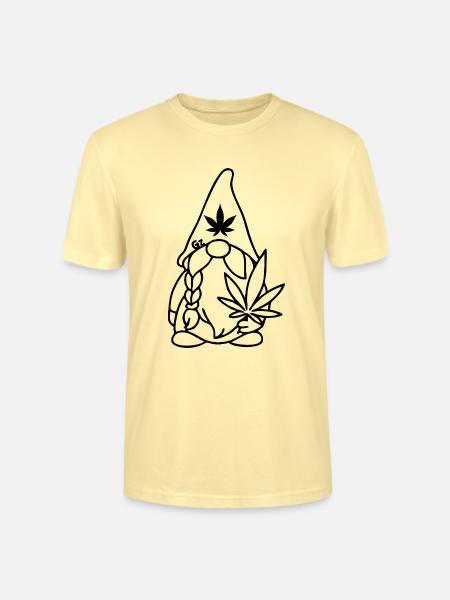 Wikingerzwerg Wikingerwichtel mit Hanfblatt - Stanley/Stella Unisex Bio-T-Shirt CRAFTER - Creme