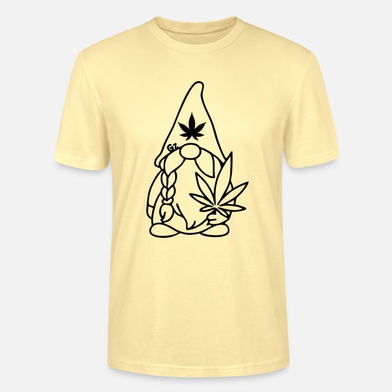 Wikingerzwerg Wikingerwichtel mit Hanfblatt - Stanley/Stella Unisex Bio-T-Shirt CRAFTER - Creme