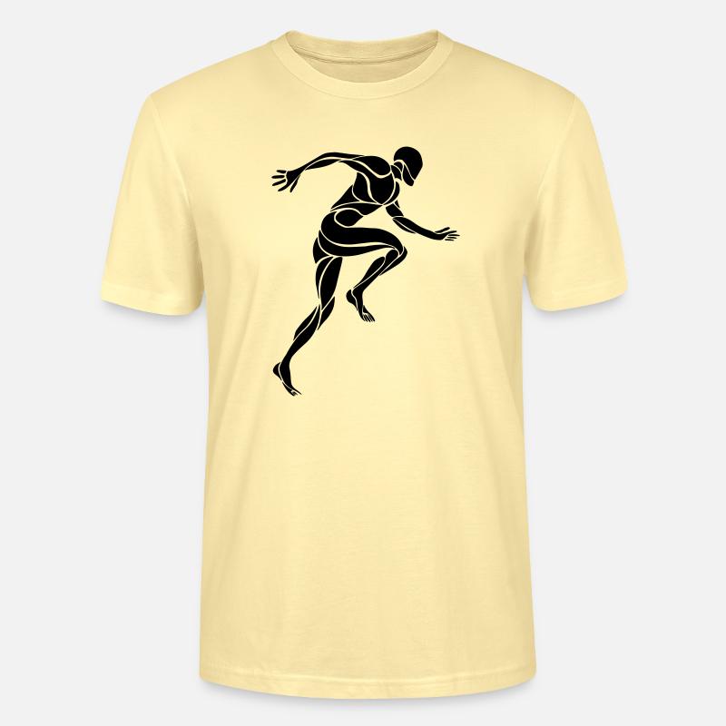 Tribal Runner Läufer Geschenkidee - Stanley/Stella Unisex Bio-T-Shirt CRAFTER - Creme