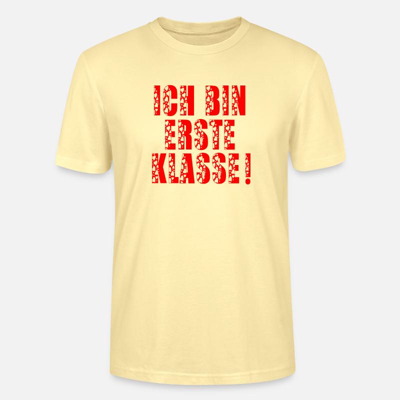 EINSCHULUNG - ICH BIN ERSTE KLASSE - Stanley/Stella Unisex Bio-T-Shirt CRAFTER - Creme