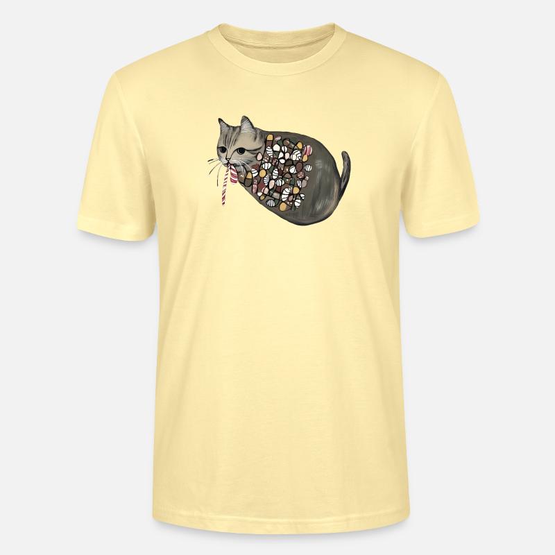 Candy Pattern Candy Cat - Stanley/Stella Unisex Bio-T-Shirt CRAFTER - Creme