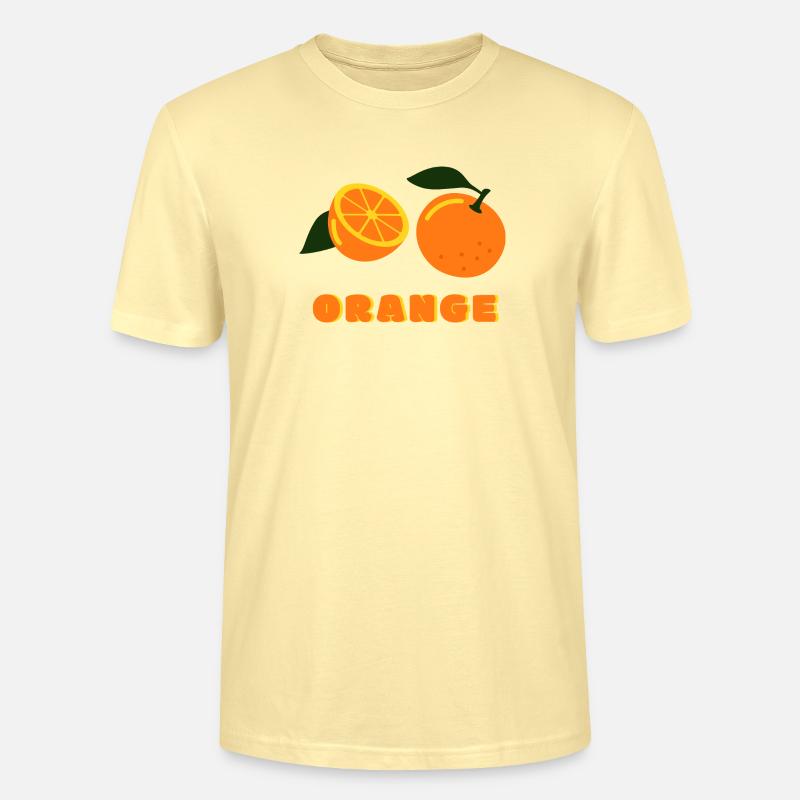Orange Summer Vibes Fruit Design - Stanley/Stella Unisex Bio-T-Shirt CRAFTER - Creme