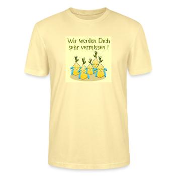 Abschied Team Zitronen - Stanley/Stella Unisex Bio-T-Shirt CRAFTER - Creme - Vorne - Alina (178cm) & Michal (187cm)