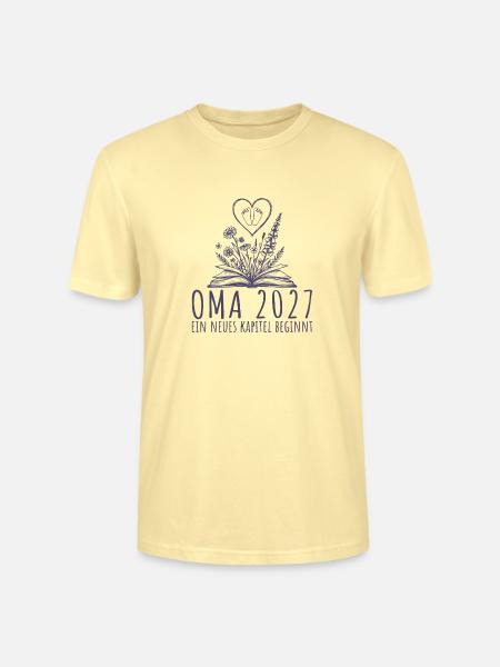 Werdende Oma 2027 Neues Kapitel beginnt - Stanley/Stella Unisex Bio-T-Shirt CRAFTER - Creme