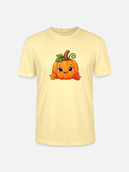 Süßer Kürbis – Herbst & Halloween T- Shirt - Stanley/Stella Unisex Bio-T-Shirt CRAFTER - Creme