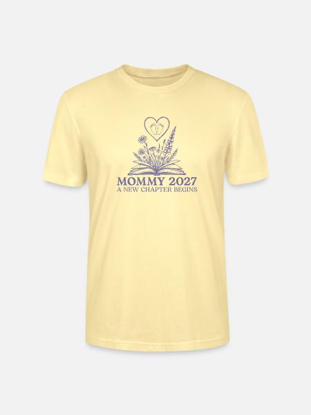 Mommy 2027 New Chapter Begins Pregnancy Reveal - Stanley/Stella Unisex Bio-T-Shirt CRAFTER - Creme