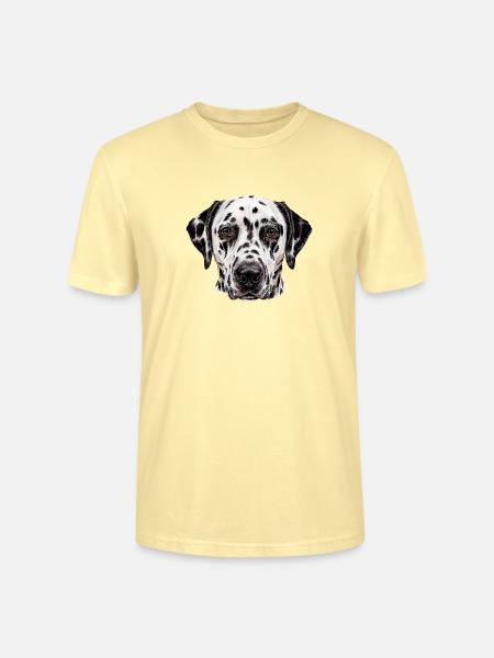Dalmatiner Kopf Illustration - Stanley/Stella Unisex Bio-T-Shirt CRAFTER - Creme
