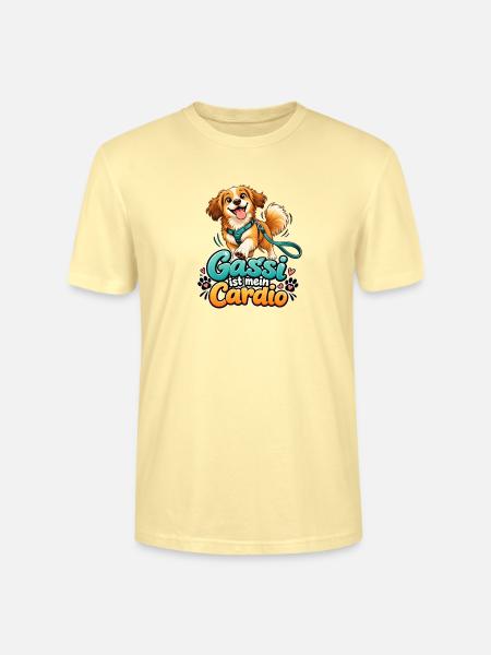 Gassi ist mein Cardio - Stanley/Stella Unisex Bio-T-Shirt CRAFTER - Creme