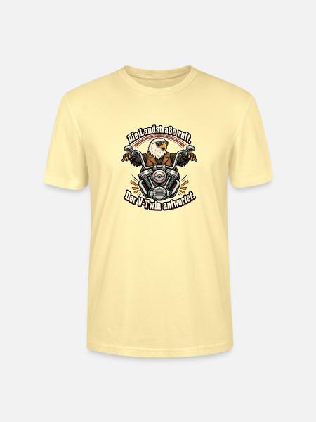 Cruiser Fahrer V-Twin Motorrad Roadtrip - Stanley/Stella Unisex Bio-T-Shirt CRAFTER - Creme