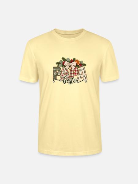 Bester Papa– Weihnachten Geschenk - Stanley/Stella Unisex Bio-T-Shirt CRAFTER - Creme