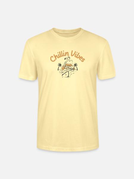 Chillin Vibes Flamingo Sunset - Stanley/Stella Unisex Bio-T-Shirt CRAFTER - Creme