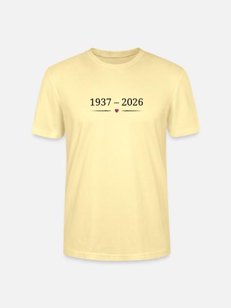 1937–2026 In Gedenken - Stanley/Stella Unisex Bio-T-Shirt CRAFTER - Creme