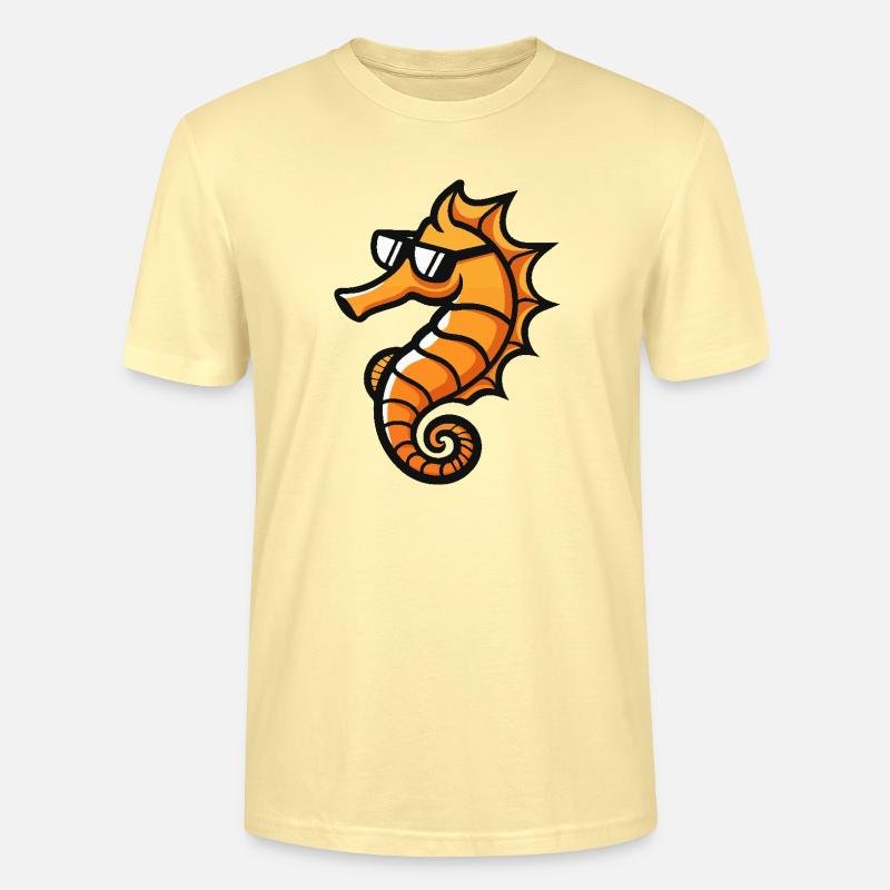 Seepferd Cool Comic - Stanley/Stella Unisex Bio-T-Shirt CRAFTER - Creme