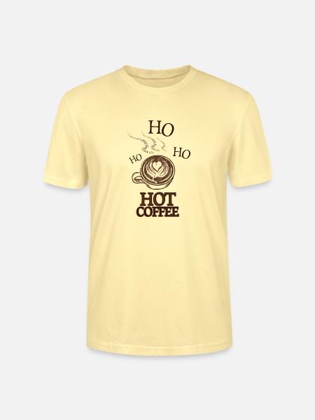 Hot Coffee-Kaffeefans Kaffeeliebhaber Weihnachten - Stanley/Stella Unisex Bio-T-Shirt CRAFTER - Creme