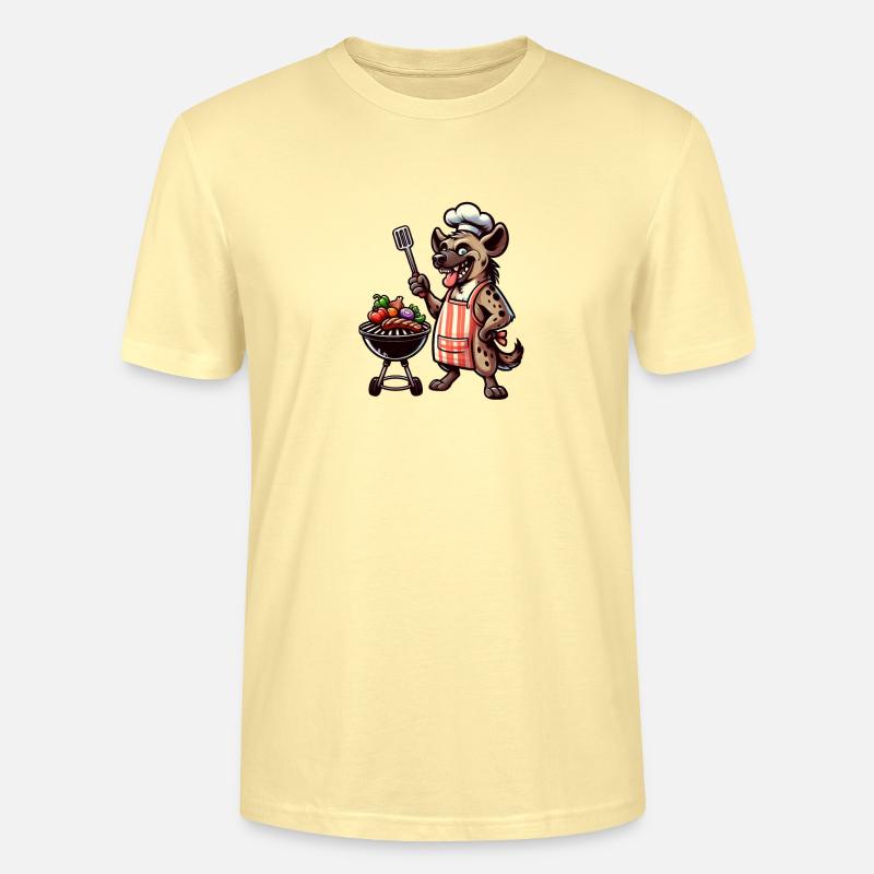 Sommer BBQ mit Chef-Hyäne - Stanley/Stella Unisex Bio-T-Shirt CRAFTER - Creme