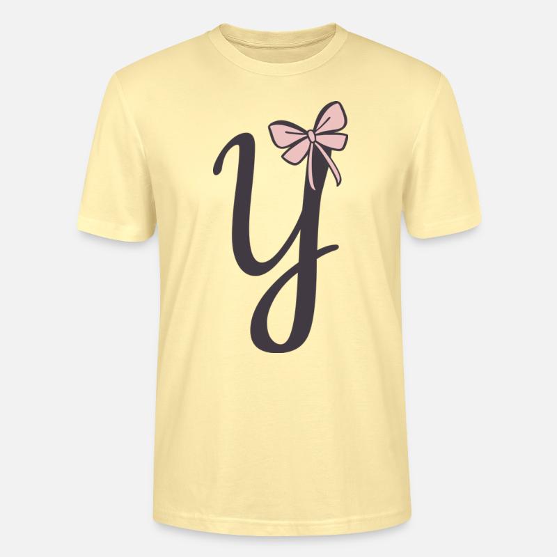 Anfangsbuchstabe Y Schleifchen - Stanley/Stella Unisex Bio-T-Shirt CRAFTER - Creme