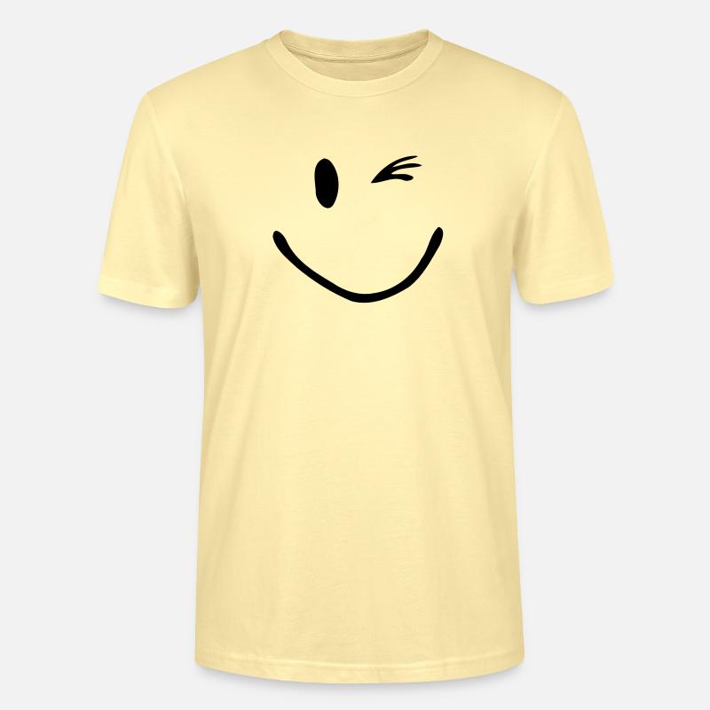 Zwinker Smiley - Stanley/Stella Unisex Bio-T-Shirt CRAFTER - Creme