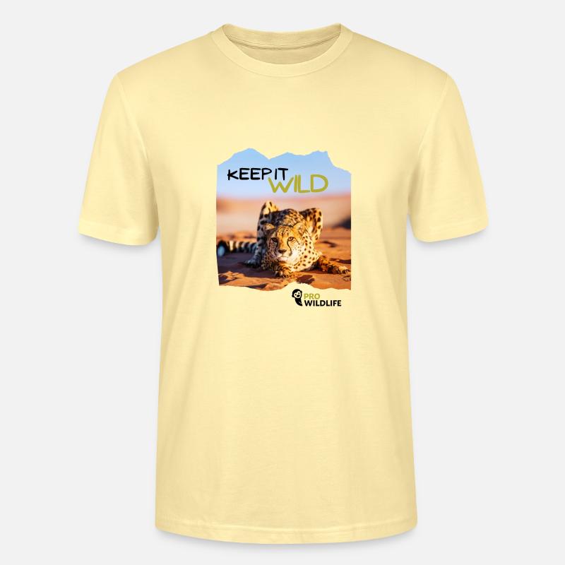KEEP IT WILD Gepard - Stanley/Stella Unisex Bio-T-Shirt CRAFTER - Creme