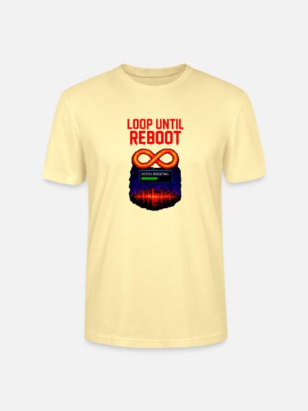 Loop Until Reboot – Pixel Shirt - Stanley/Stella Unisex Bio-T-Shirt CRAFTER - Creme