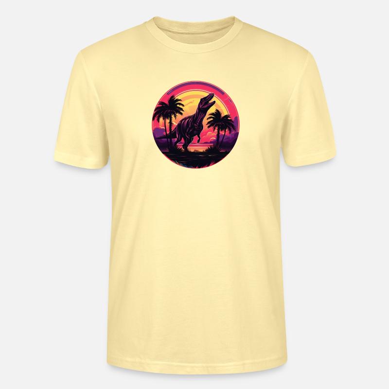 Synthwave T-Rex - T-shirt bio CRAFTER Stanley Stella Unisexe - crème