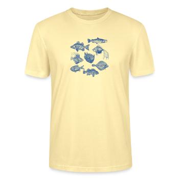 Fishes for compliments - Stanley/Stella Unisex Bio-T-Shirt CRAFTER - Creme - Vorne - Alina (178cm) & Michal (187cm)