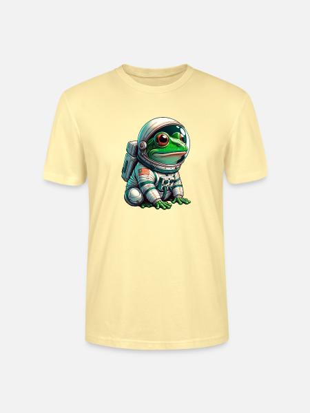 Frog astronaut in space - Stanley/Stella CRAFTER Unisex Organic T-Shirt - cream