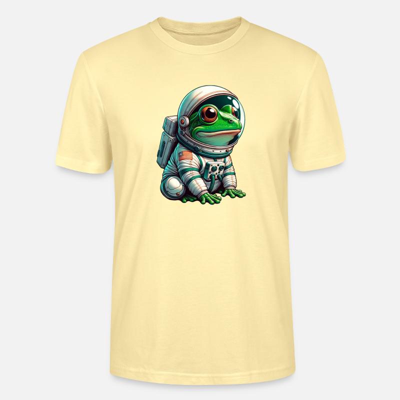 Grenouille astronaute dans l’espace - T-shirt bio CRAFTER Stanley Stella Unisexe - crème