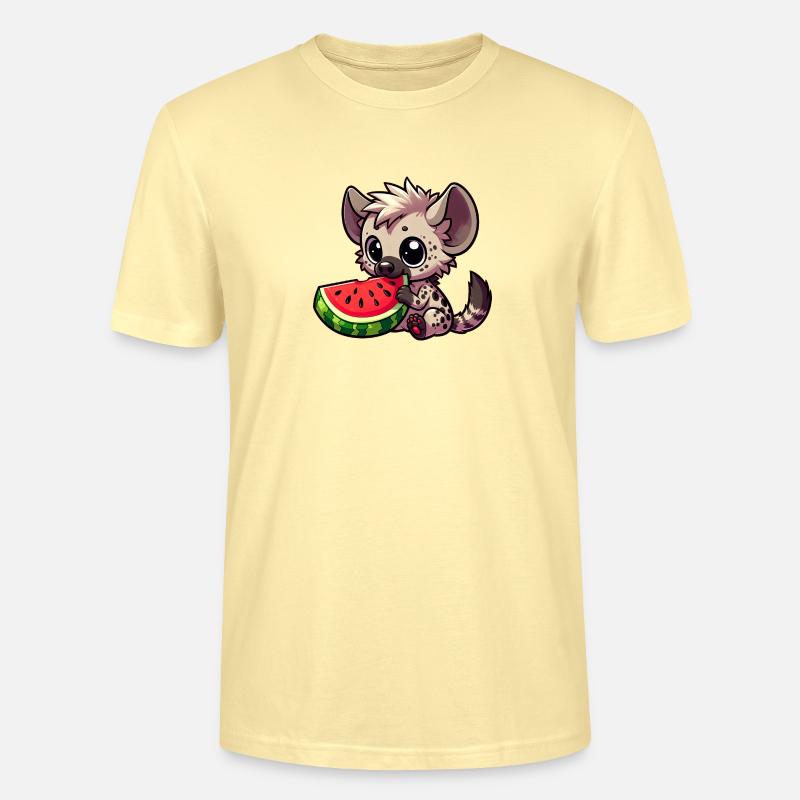 Hyäne mit Wassermelone Sommerfrucht - Stanley/Stella Unisex Bio-T-Shirt CRAFTER - Creme