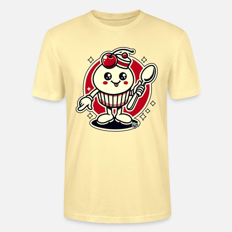 Cupcake-Kirsch-Löffel-Typ - Stanley/Stella Unisex Bio-T-Shirt CRAFTER - Creme