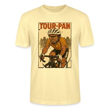 Tour de Pain – Cyclists at the limit - Stanley/Stella CRAFTER Unisex Organic T-Shirt - cream - Front - Alina (178cm) & Michal (187cm)