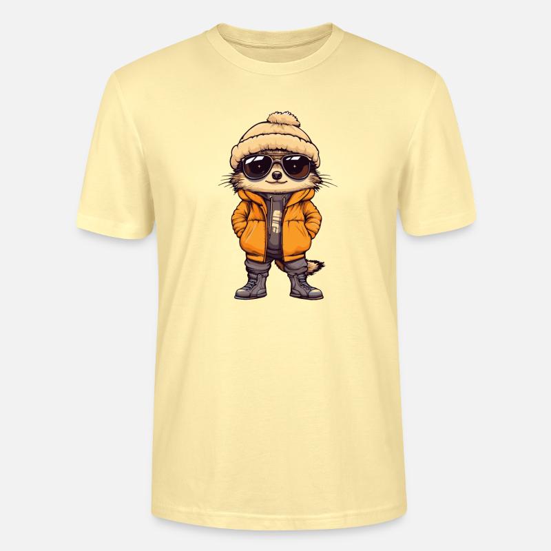 Erdmännchen Winter Comic - Stanley/Stella Unisex Bio-T-Shirt CRAFTER - Creme
