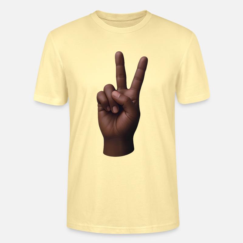 PEACE HAND #3 – Frieden & Liebe - Stanley/Stella Unisex Bio-T-Shirt CRAFTER - Creme