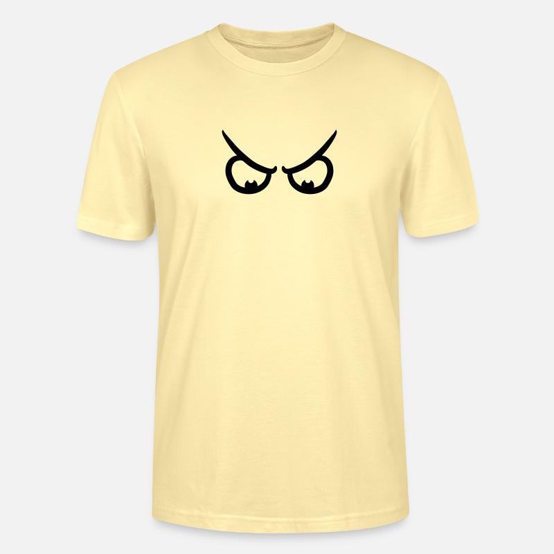 Angry Comic Eyes - Stanley/Stella CRAFTER Unisex Organic T-Shirt - cream