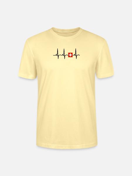EKG heartbeat SCHWEIZ - Stanley/Stella Unisex Bio-T-Shirt CRAFTER - Creme