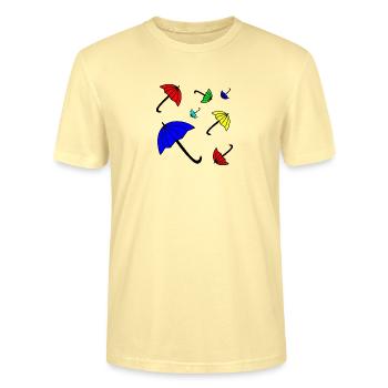 T-shirt Parasol - T-shirt bio CRAFTER Stanley Stella Unisexe - crème - Devant - Alina (178cm) & Michal (187cm)