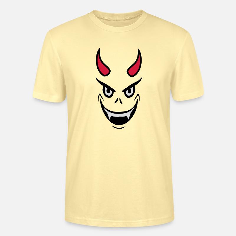 Böser Teufel Gesicht Design - Stanley/Stella Unisex Bio-T-Shirt CRAFTER - Creme