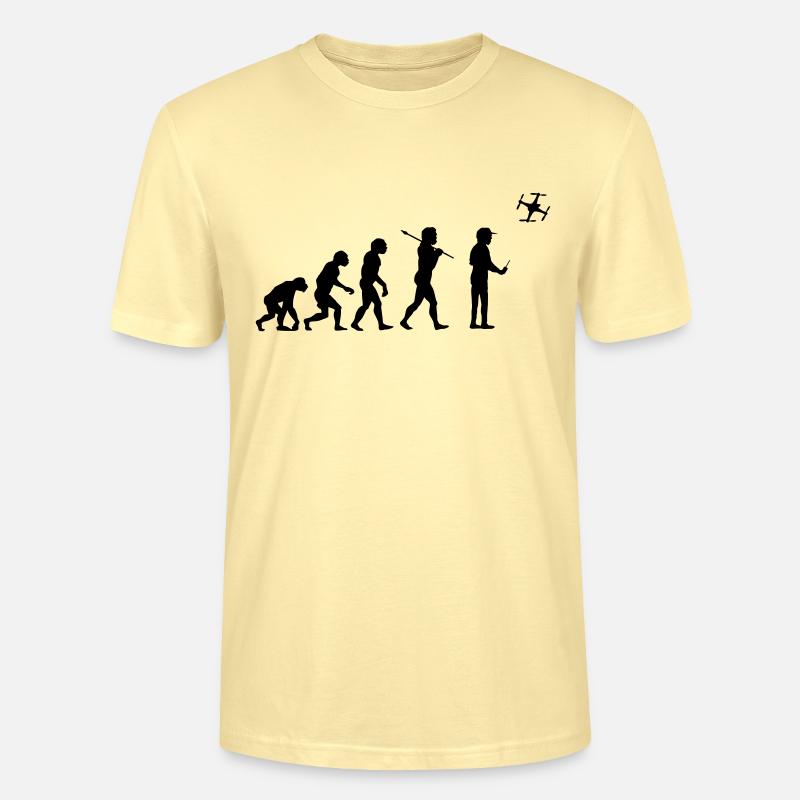 The drone evolution - Stanley/Stella CRAFTER Unisex Organic T-Shirt - cream