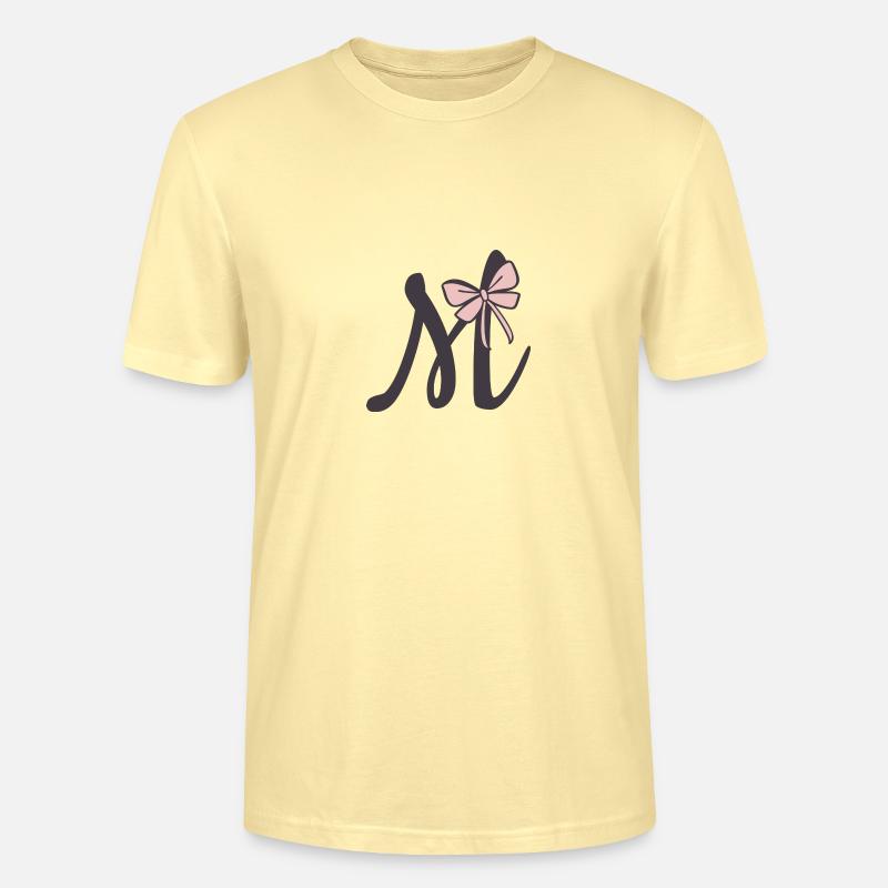 Anfangsbuchstabe M Schleifchen - Stanley/Stella Unisex Bio-T-Shirt CRAFTER - Creme
