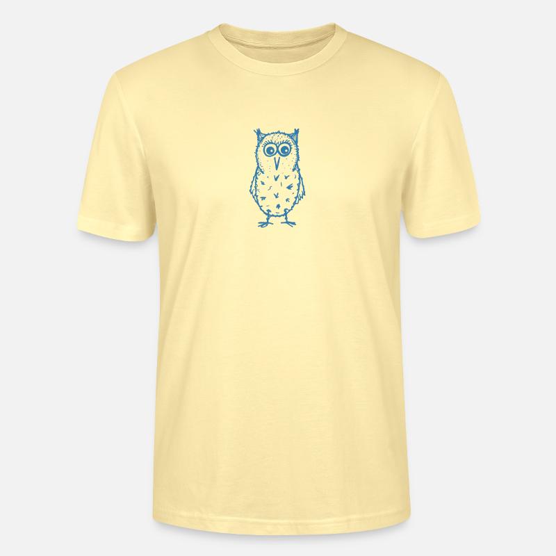 Eule Max blau - Stanley/Stella Unisex Bio-T-Shirt CRAFTER - Creme