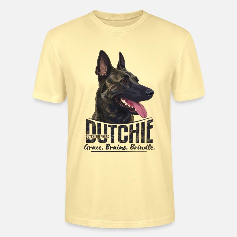Dutchie - Holländischer Schäferhund - Stanley/Stella Unisex Bio-T-Shirt CRAFTER - Creme