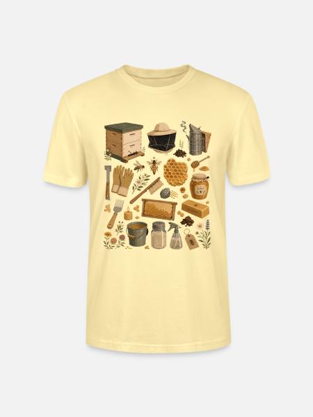 Bienenliebe | Imkerei & Honig - Stanley/Stella Unisex Bio-T-Shirt CRAFTER - Creme