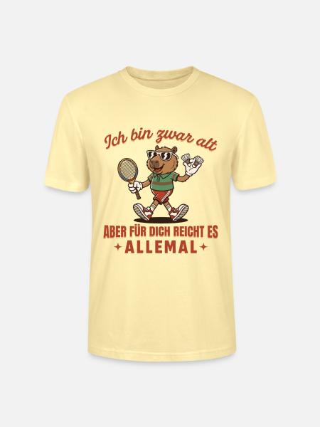 Badminton bin zwar alt Retro Federball - Stanley/Stella Unisex Bio-T-Shirt CRAFTER - Creme