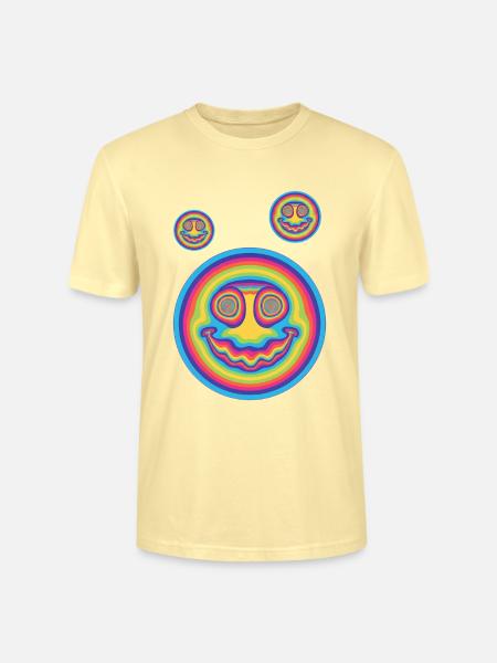 Hippie-Musik Psychedelisch-Pilz-Batik-Rave-Techno - Stanley/Stella Unisex Bio-T-Shirt CRAFTER - Creme