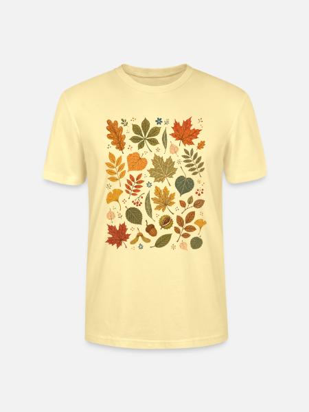 Herbstblätter | Natur & Wald - Stanley/Stella Unisex Bio-T-Shirt CRAFTER - Creme
