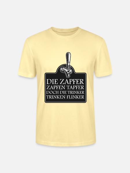 Zapfer Schild: Tapfer Trinken Flink - Stanley/Stella Unisex Bio-T-Shirt CRAFTER - Creme