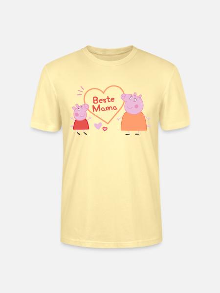 Peppa Pig Design Beste Mama - Stanley/Stella Unisex Bio-T-Shirt CRAFTER - Creme